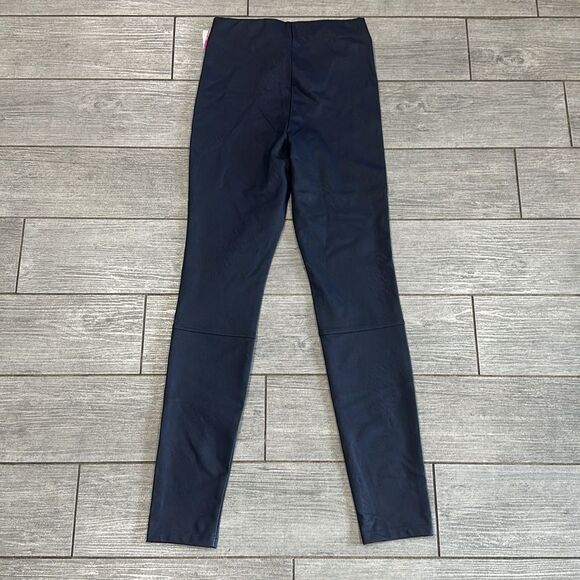 Good American Better Than Leather Leggings Navy Blue New! - Picture 4 of 7